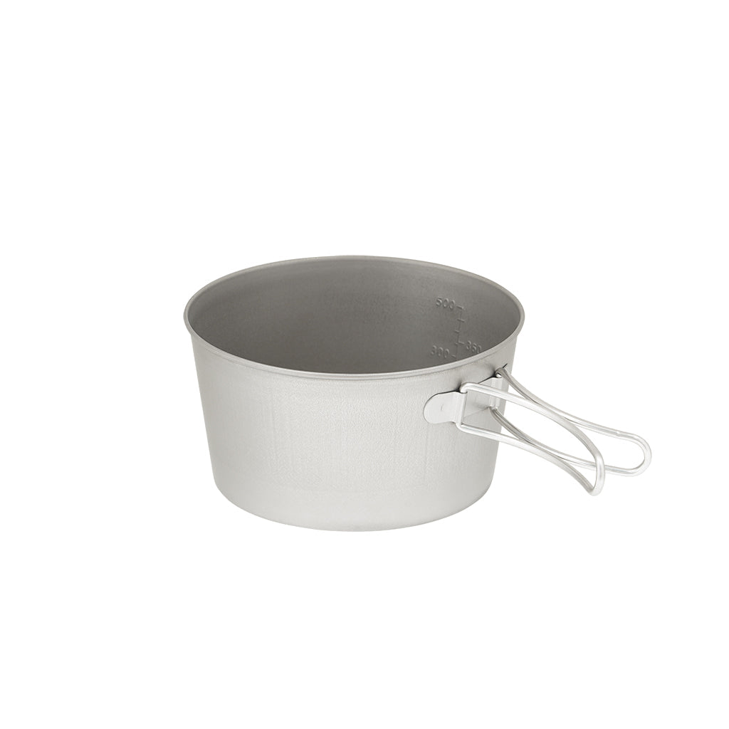 Titanium Sierra Cup Deep Type 600 Fold Handle (with Graduations) - Belmont