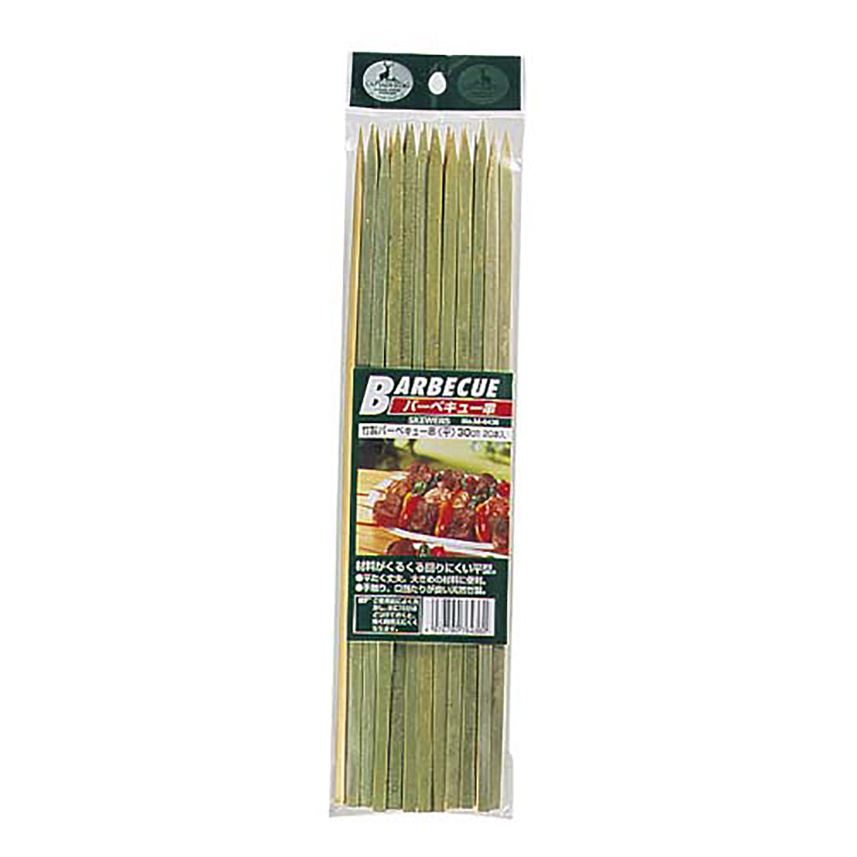 Bamboo Barbecue Skewers (Flat)30cm 20-Pack (M-6436) - Captain Stag