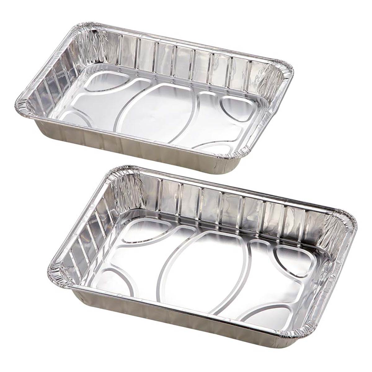Aluminum BBQ Deep Plate 460×335mm 2-Pack (M-6644) - Captain Stag
