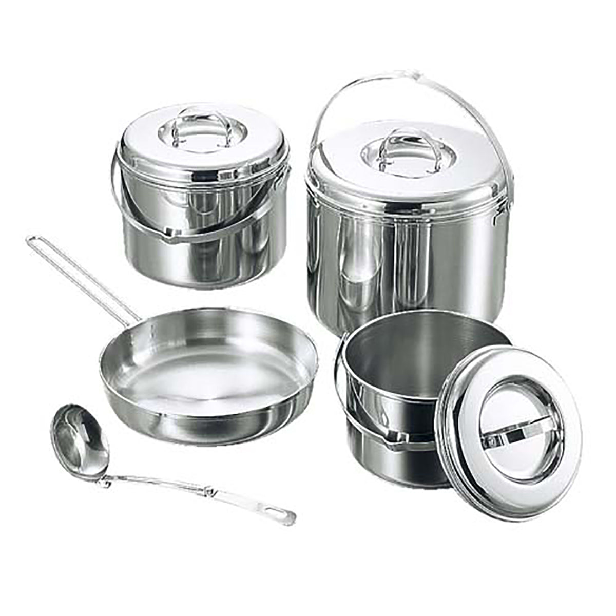 Tri-Ply Steel Camping Cooker L Set (Bag Included) (M-8601) - Captain Stag