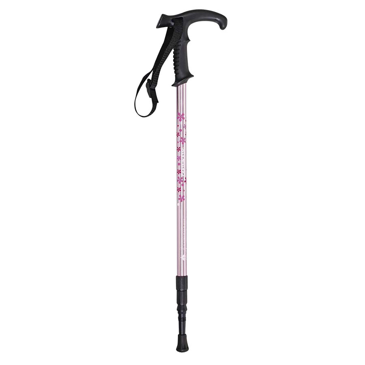 Trekking Walking Stick T Grip (3-Section Telescopic) Floral (M-9854) - Captain Stag