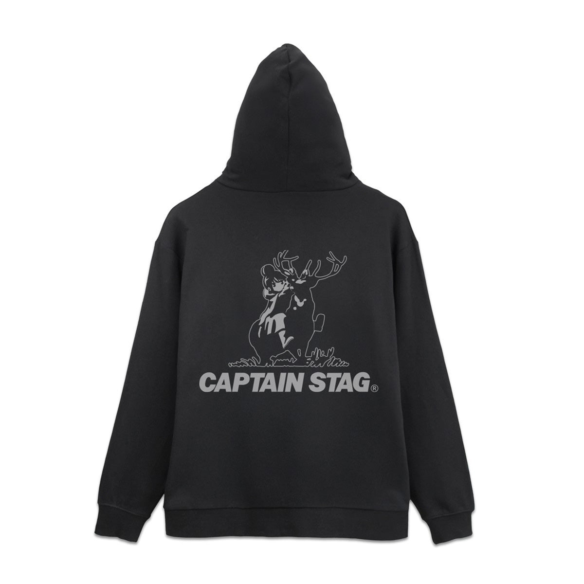 Laid-Back Camp × Captain Stag Zip Hoodie (U-1454) - Captain Stag