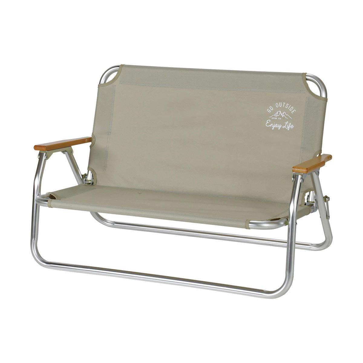Monte Aluminum Low Bench with Backrest 960 (UC-1830) - Captain Stag