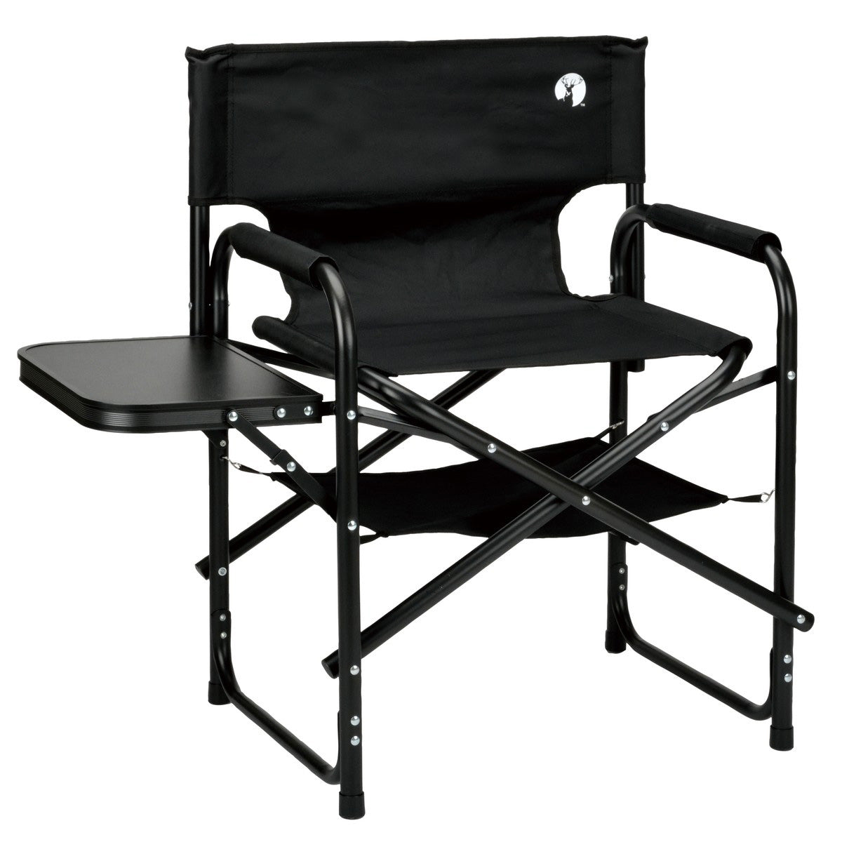 with Under-Seat Shelf Aluminum Director Chair (Side Table Included) (UC-1920) - Captain Stag