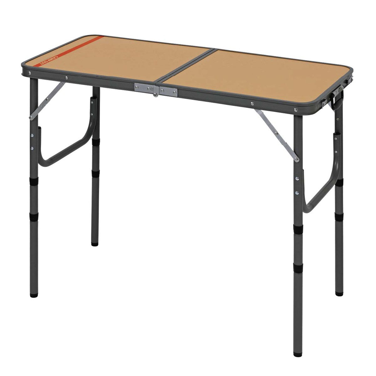 Campout Aluminum Four-Way Table 90×45cm (Tan × Dark Gray) (UC-589) - Captain Stag