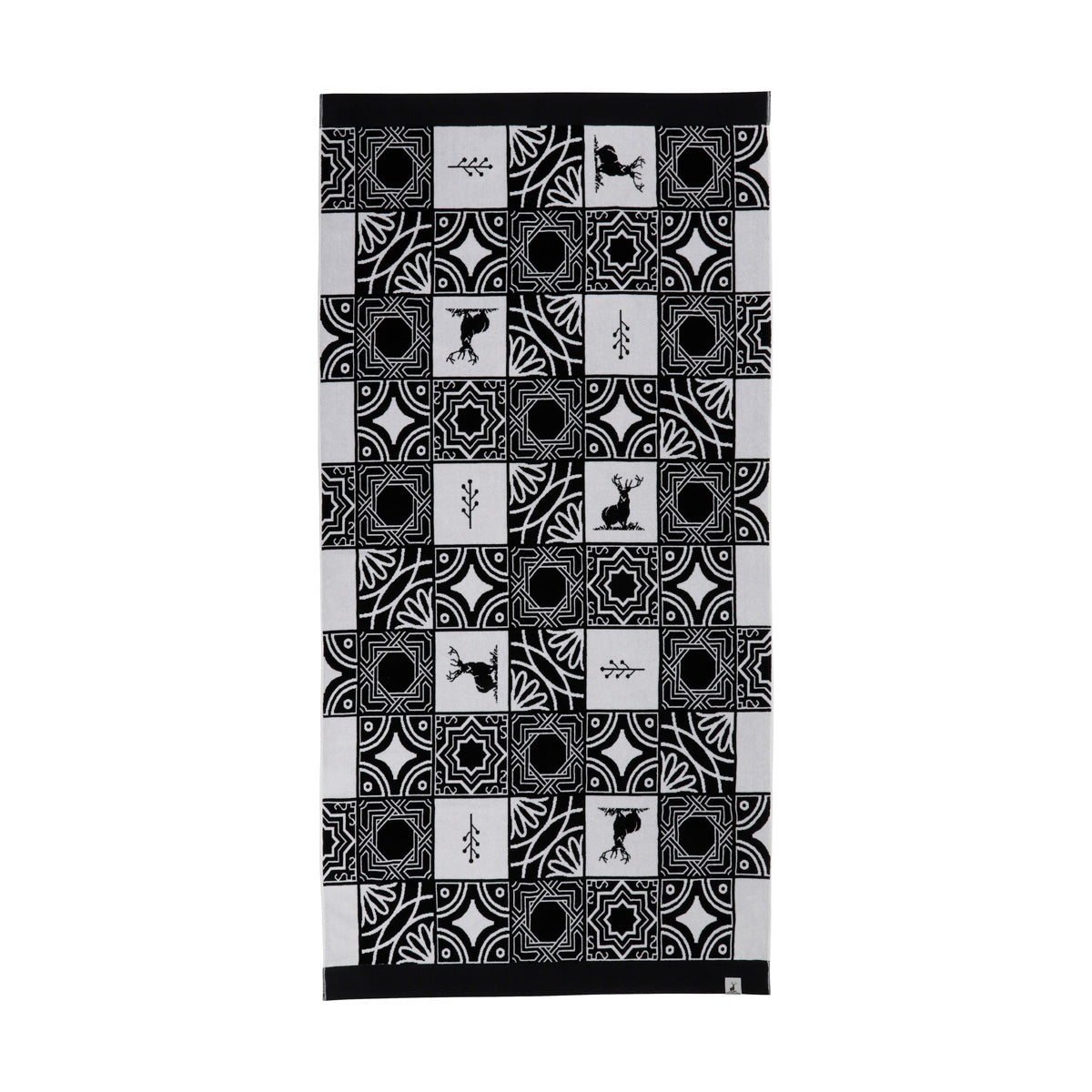 Large Jacquard Towel / Moroccan Tile Pattern (UD-75) - Captain Stag