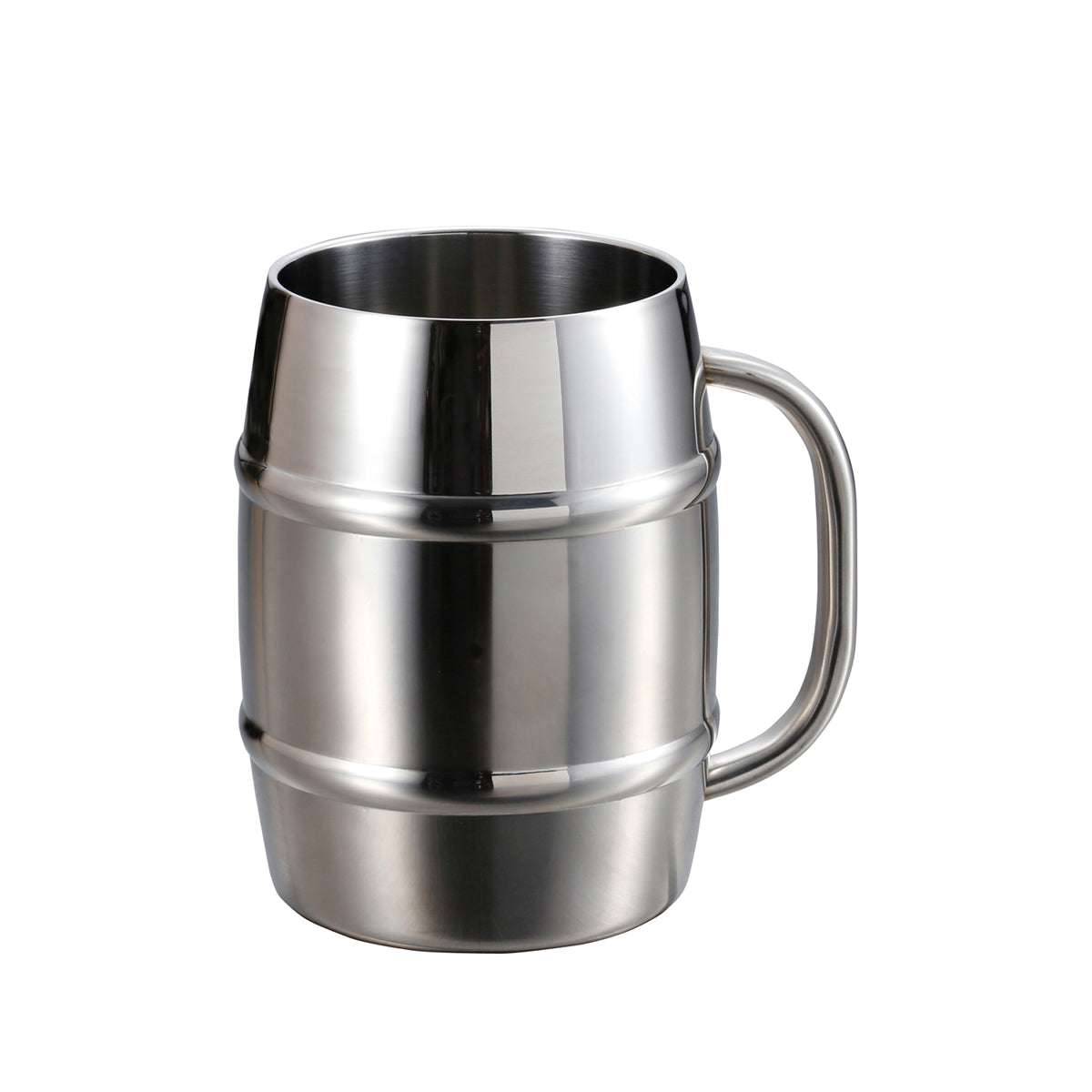 Double-Wall Stainless Steel Barrel Beer Mug 600 (UE-3498) - Captain Stag