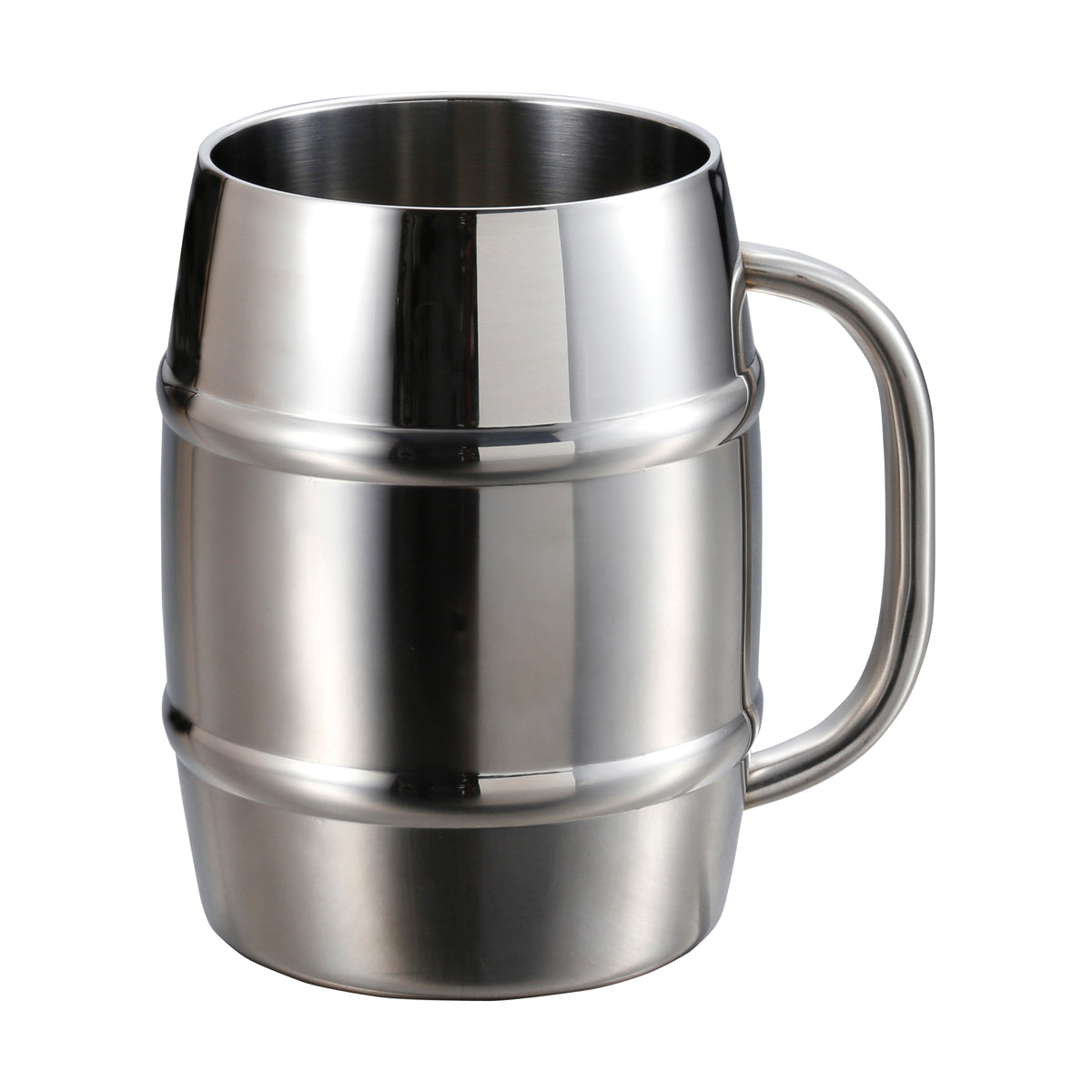 Double-Wall Stainless Steel Barrel Beer Mug 1000 (UE-3499) - Captain Stag
