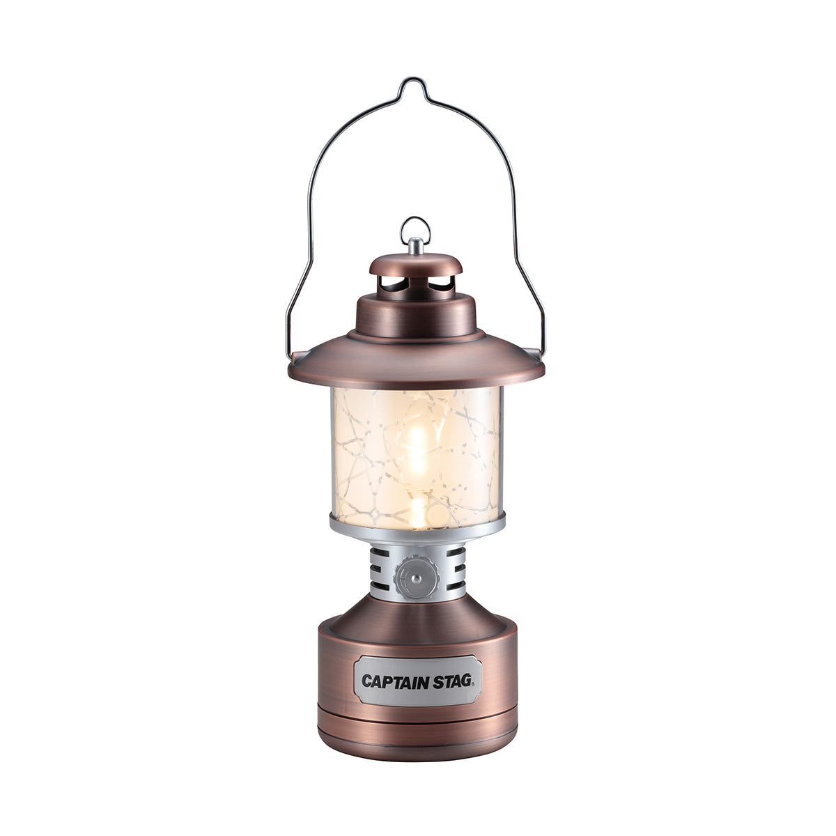Twin Light LED Lantern (with Stained-Glass-Style Sheet) (UK-4057) - Captain Stag