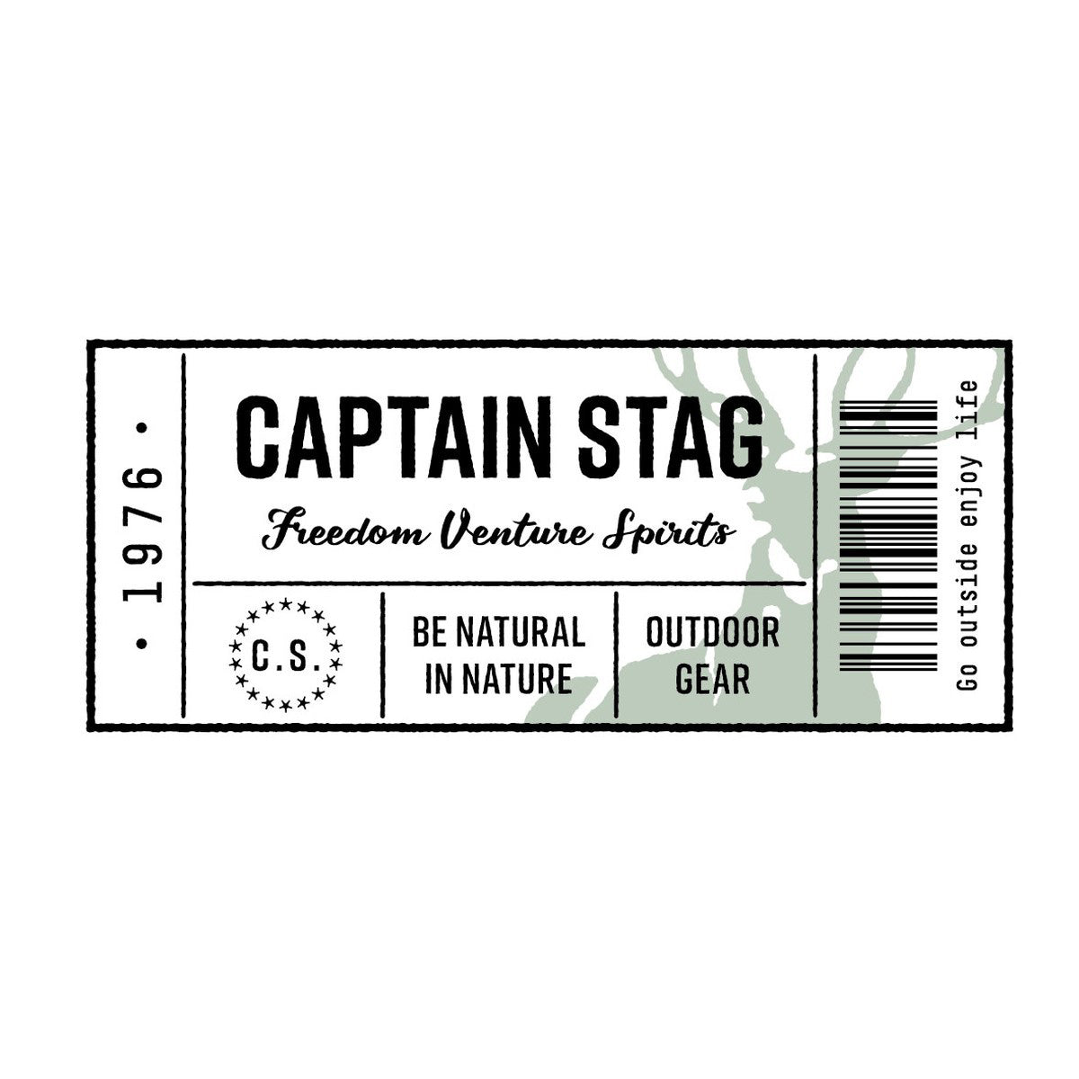 CS Design Sticker (Ticket / Rectangle)90×40mm (UM-1569) - Captain Stag