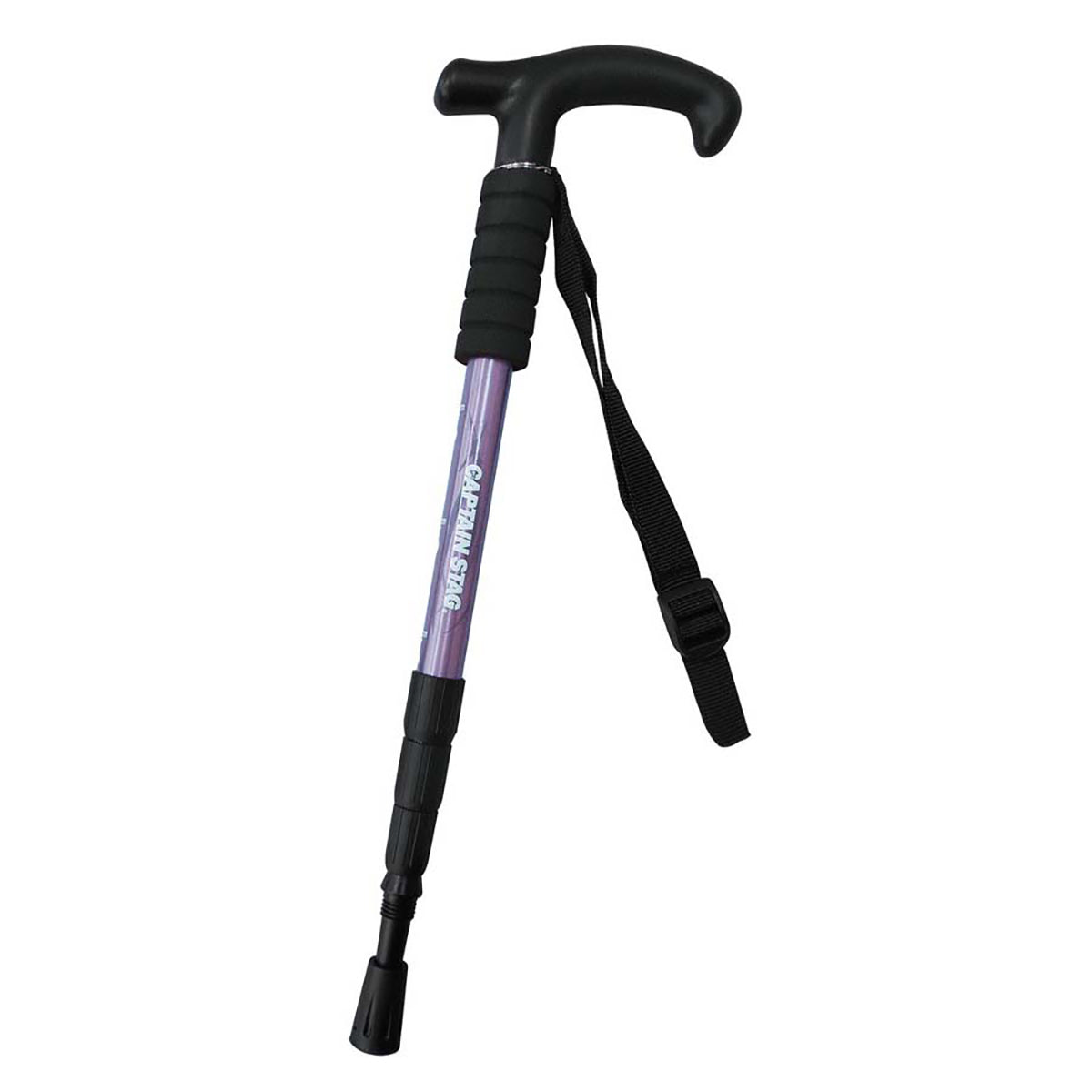 FEEL BOSCO Trekking Walking Stick T Grip (Compact 4-Section Telescopic) (UM-2313) - Captain Stag
