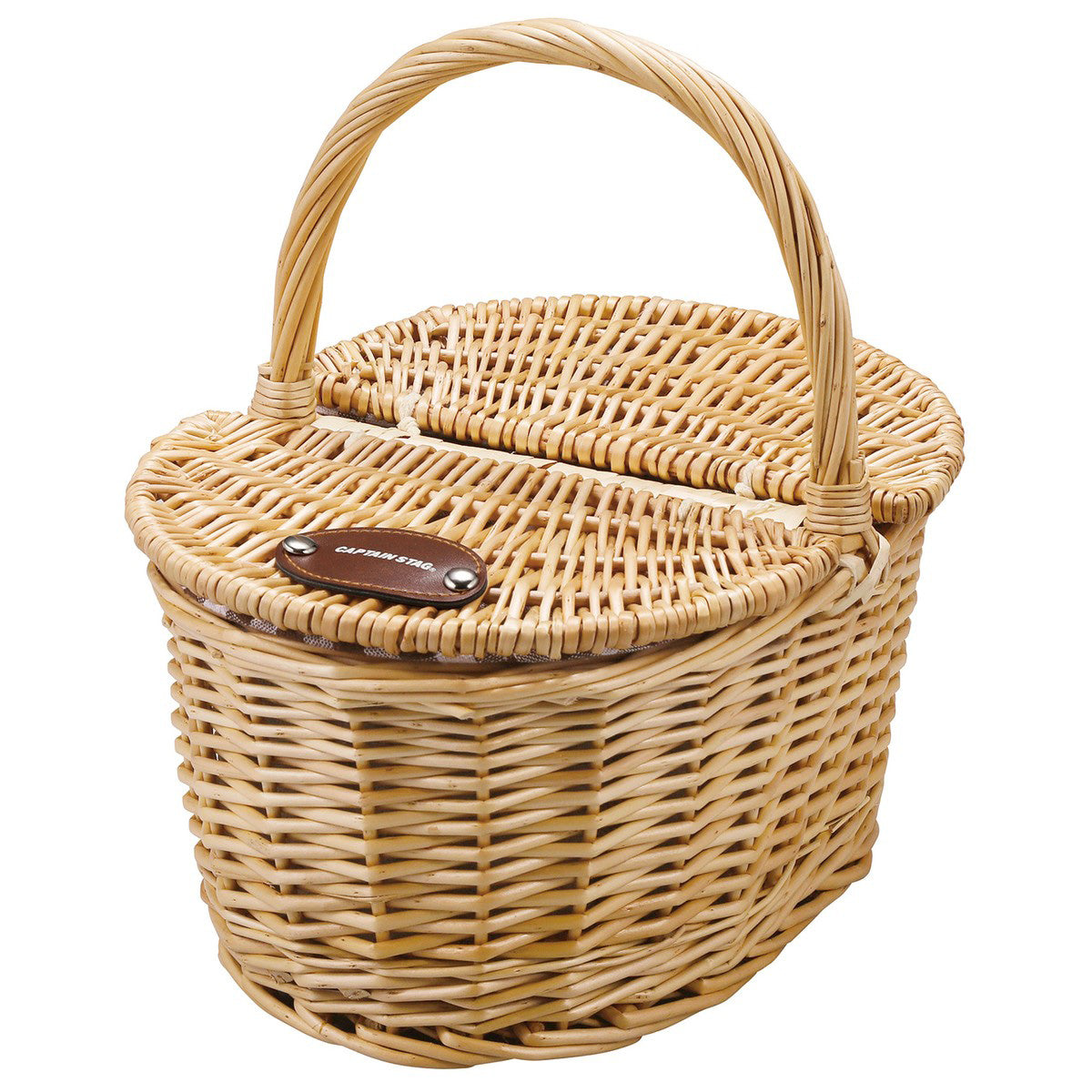 Picnic Basket with Lid (Oval) Small (UT-1027) - Captain Stag