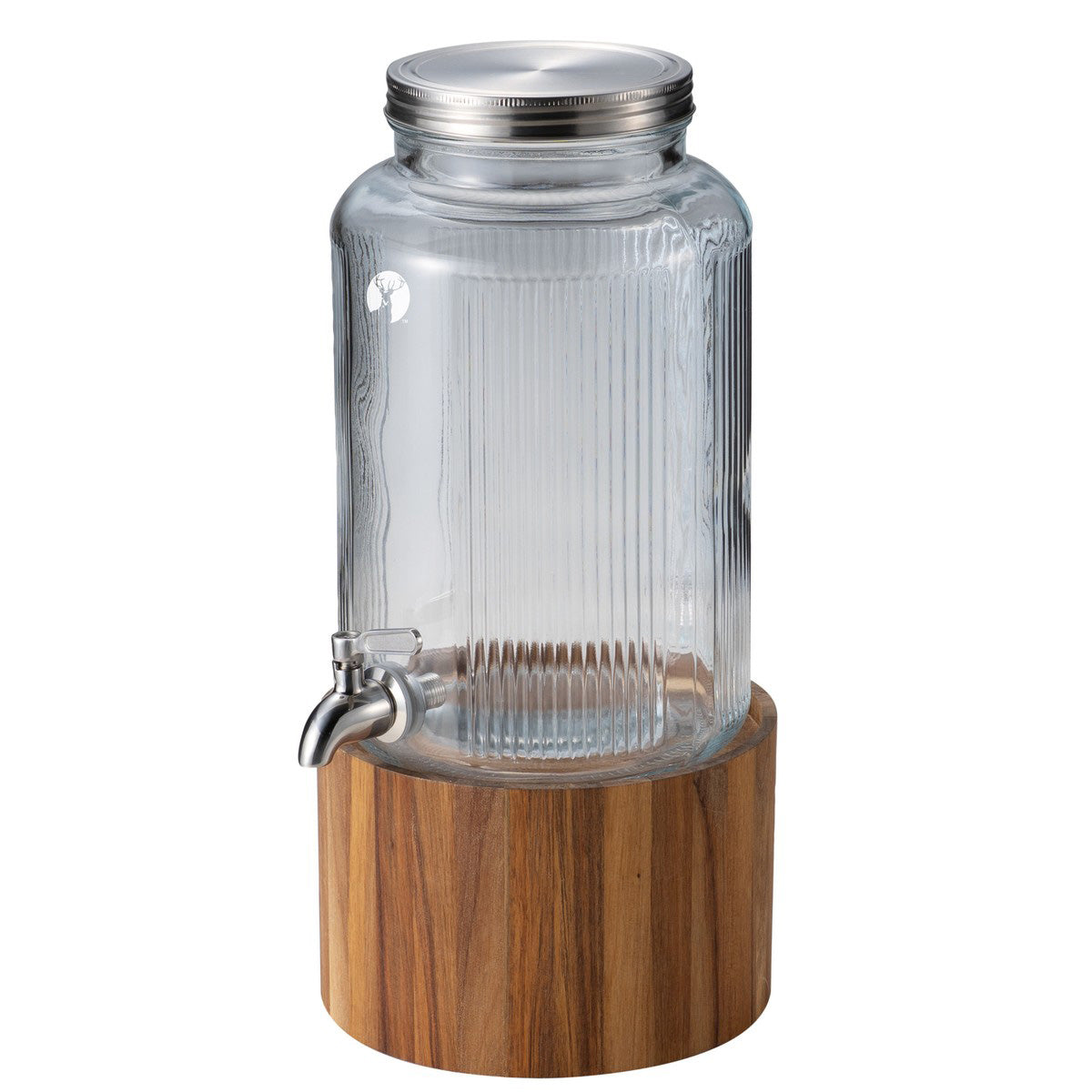 Glass Drink Dispenser 5.5L (Stripe) Stand Included (UW-2052) - Captain Stag