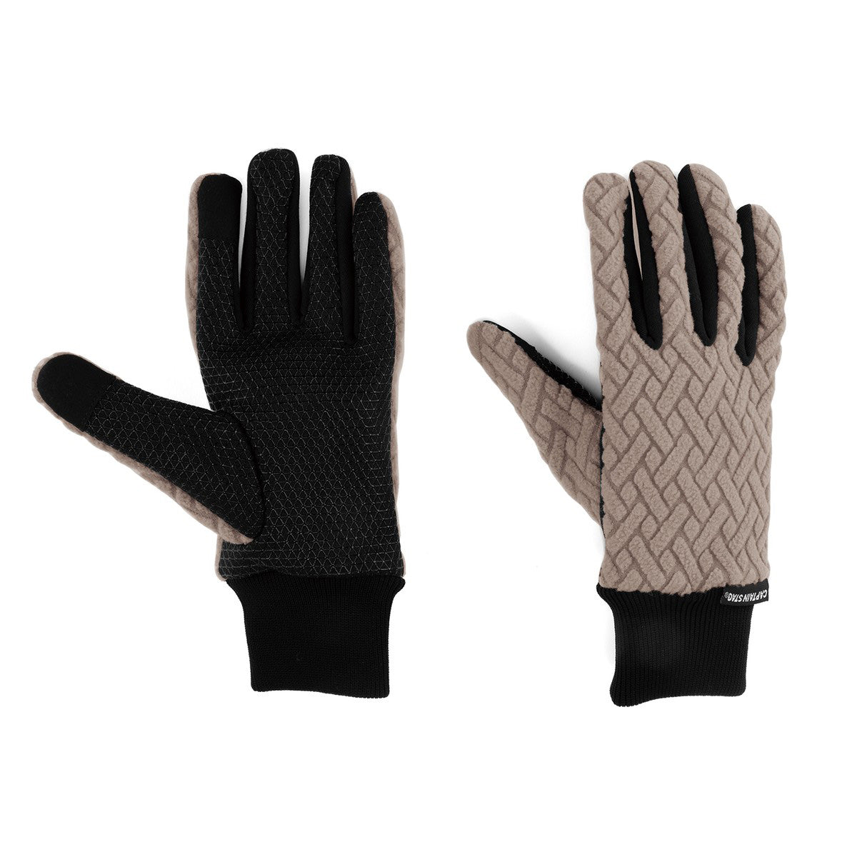 Textured Fleece Windproof Gloves (UX-1313) - Captain Stag
