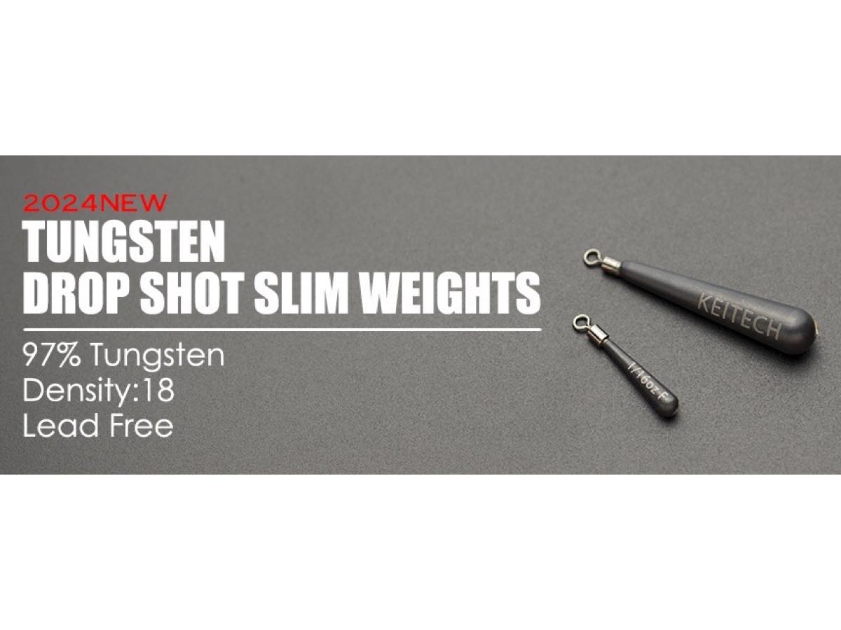 Tungsten Drop Shot Slim Weights - KEITECH