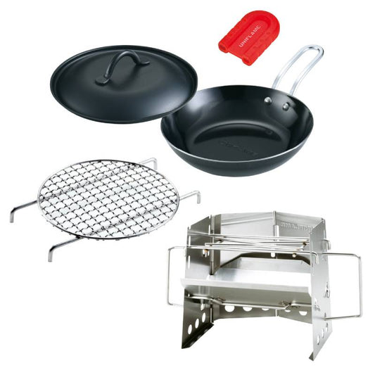 Firewood Grill solo / Chibi Pan Set (2024 Year Limited Production) - UNIFLAME