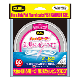 Pink Fluorocarbon FISH CANNOT SEE Shock Leader - DUEL