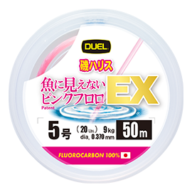 Pink Fluorocarbon FISH CANNOT SEE EX Rock Fishing Leader - DUEL