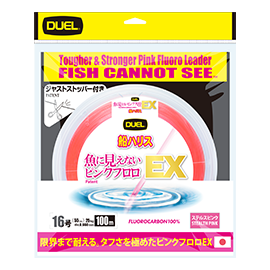 Pink Fluorocarbon FISH CANNOT SEE EX Boat Leader (100m) - DUEL