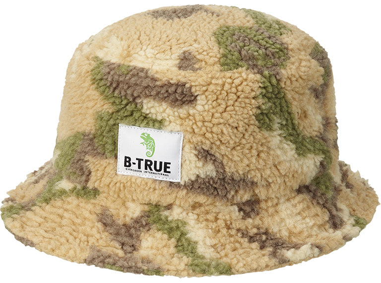 B-TRUE Camo Boa Bucket Hat - EVERGREEN