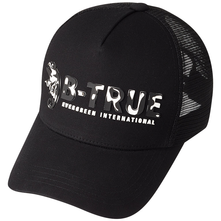 B-TRUE Rubber Logo Mesh Cap - EVERGREEN