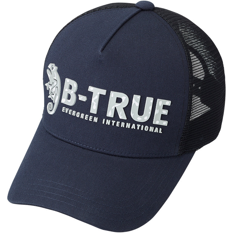 B-TRUE Rubber Logo Mesh Cap - EVERGREEN