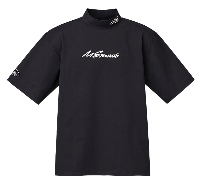 MS-modo Dry Mock Neck T-Shirt - EVERGREEN