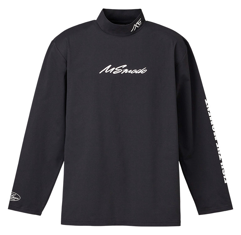 MS-modo Dry Mock Neck Long Sleeve T-Shirt - EVERGREEN