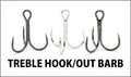 TREBLE HOOK/OUT BARB - deps