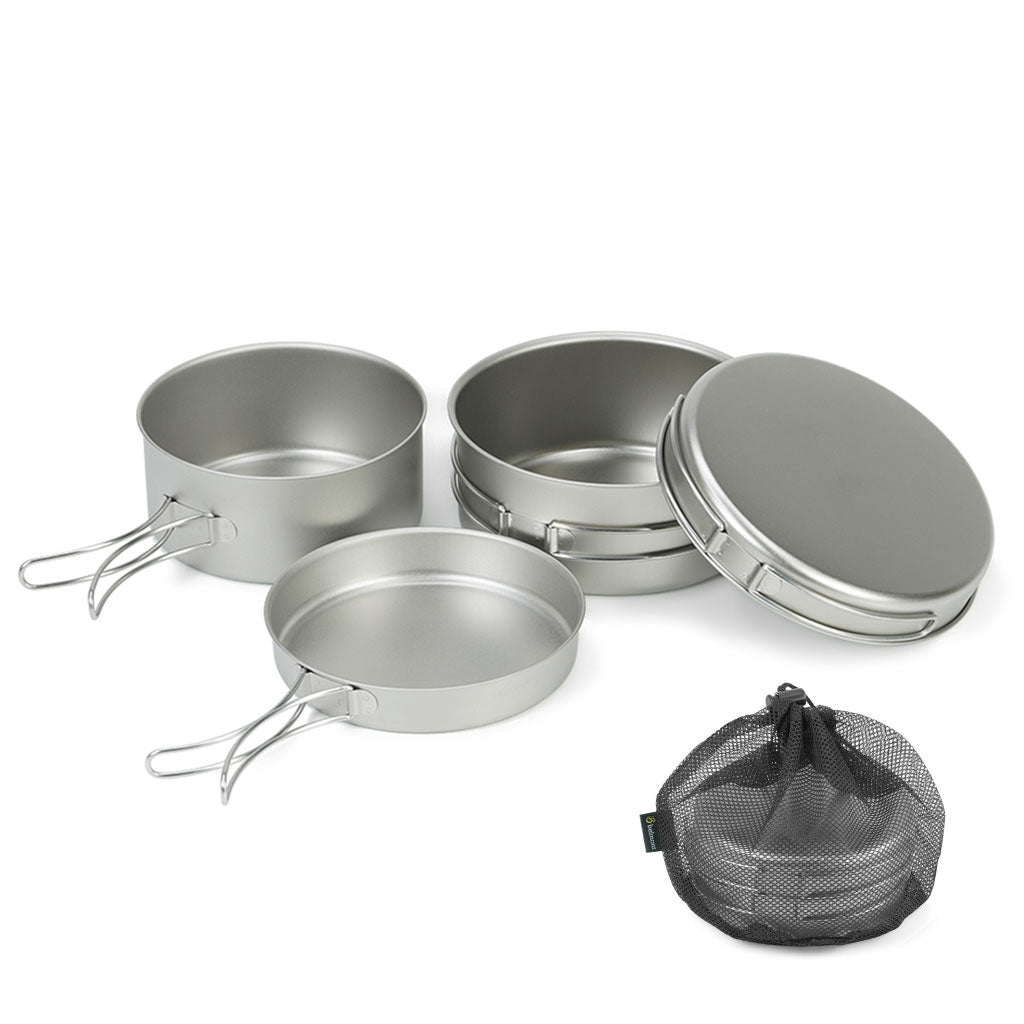 Titanium Cooker 4-Piece Set (L) (with case) - Belmont