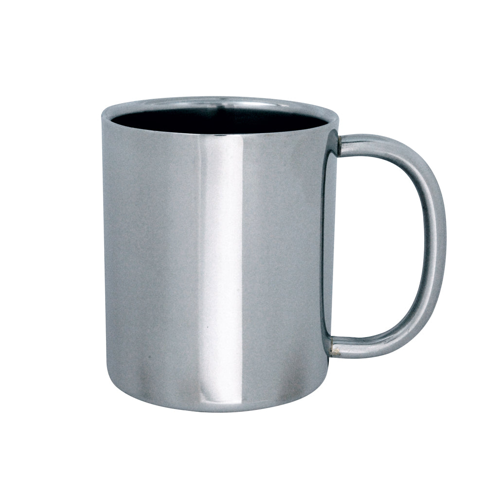 Stainless steel double mug 300ml with pipe handle - Belmont