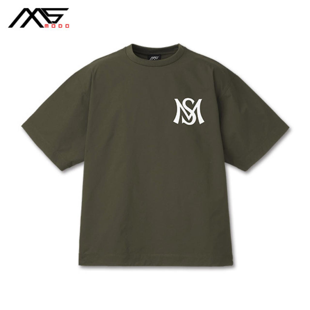 MS-modo Micro Ripstop Loose Fit T-Shirt - EVERGREEN
