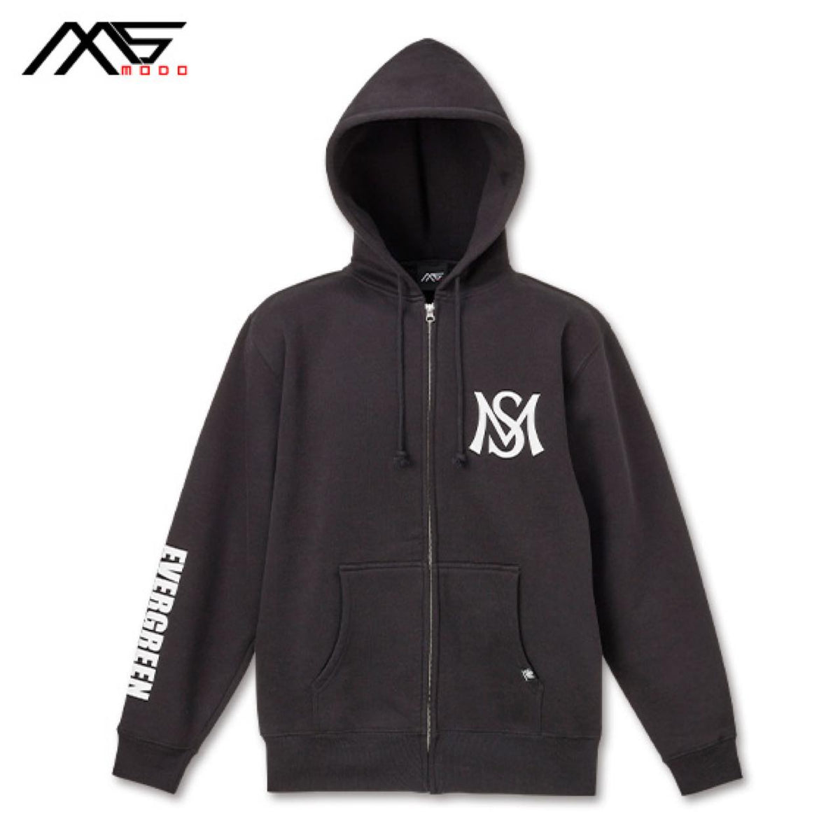 MS-modo Full-Zip Hoodie - EVERGREEN