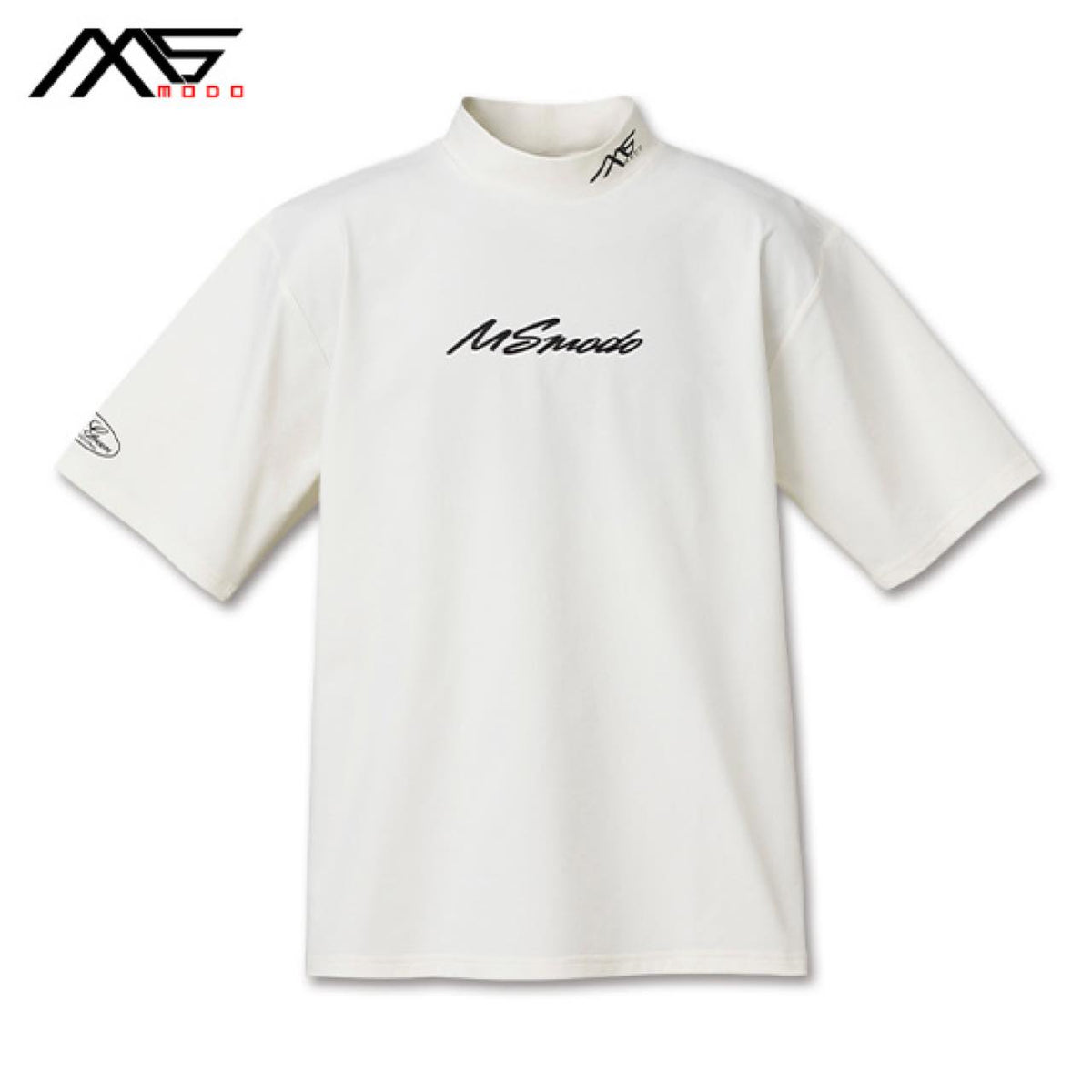 MS-modo Dry Mock Neck T-Shirt - EVERGREEN