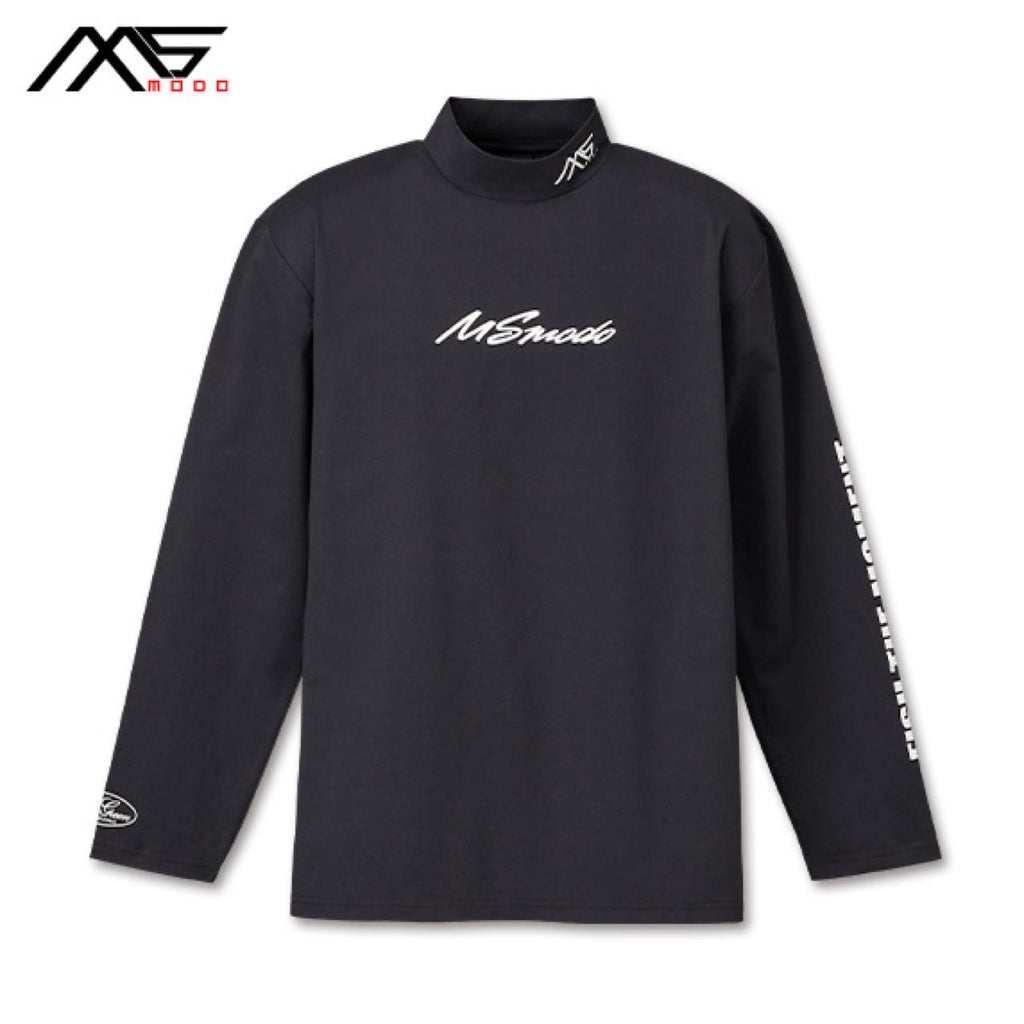MS-modo Dry Mock Neck Long Sleeve T-Shirt - EVERGREEN