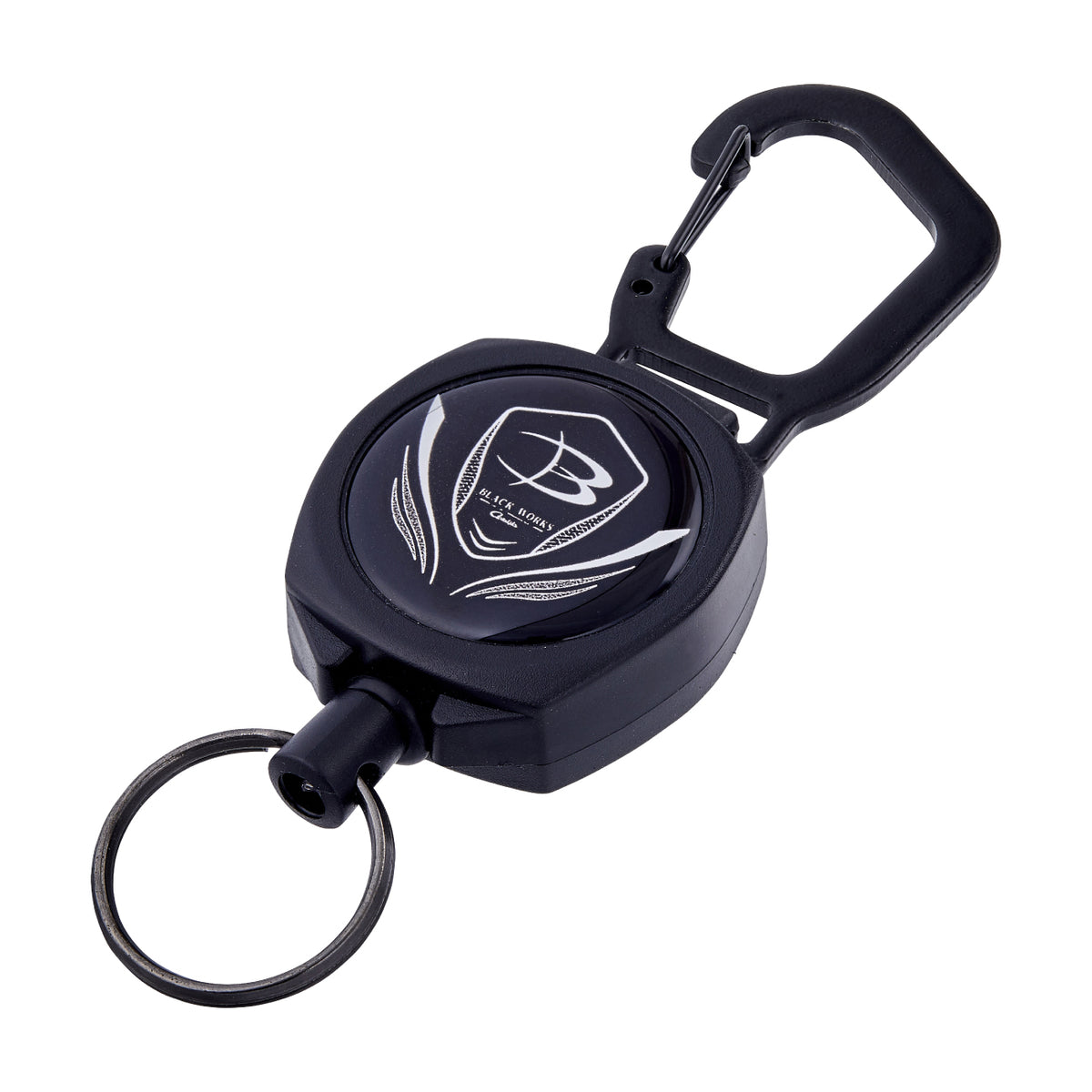 BIG Carabiner Retractor BLACK WORKS - Gamakatsu