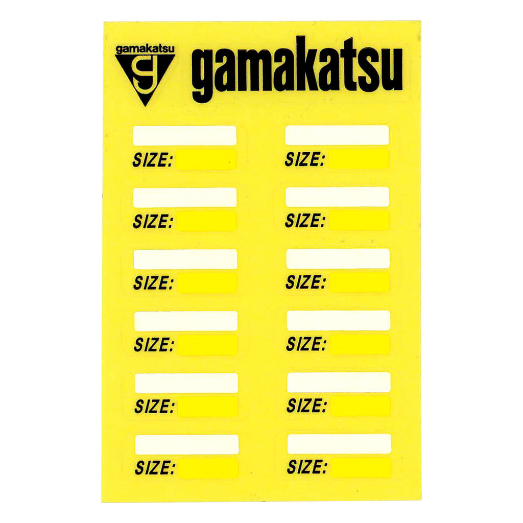 Size Label Stickers GM1444 - Gamakatsu
