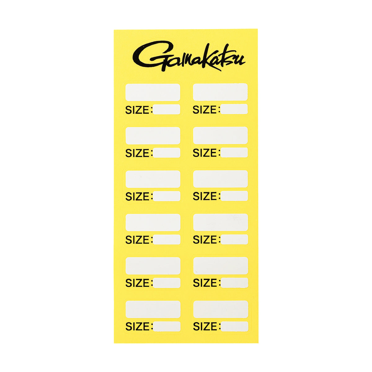 Size Label Stickers GM1444 - Gamakatsu
