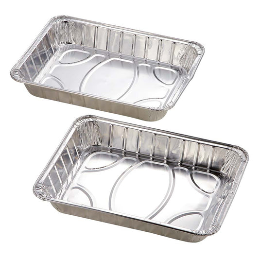 Aluminum BBQ Deep Plate 460×335mm 2-Pack (M-6644) - Captain Stag