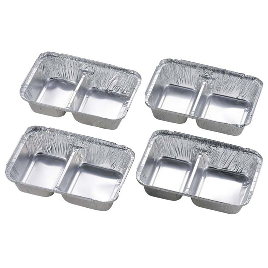Aluminum BBQ Divided Square Plate 4-Pack (M-6657) - Captain Stag