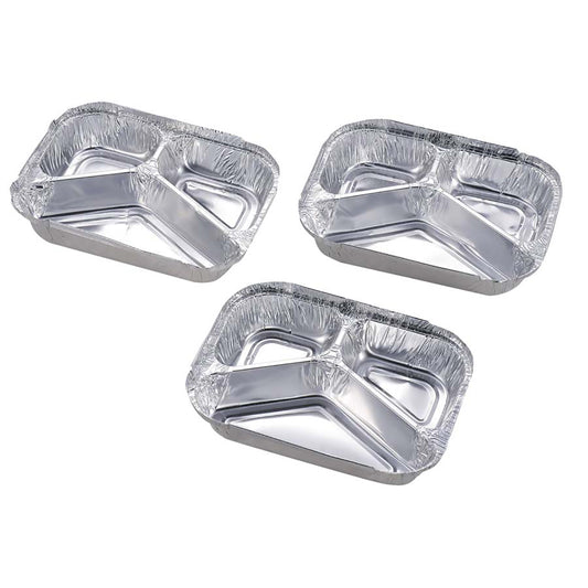 Aluminum BBQ Divided Three-Section Plate 3-Pack (M-6659) - Captain Stag