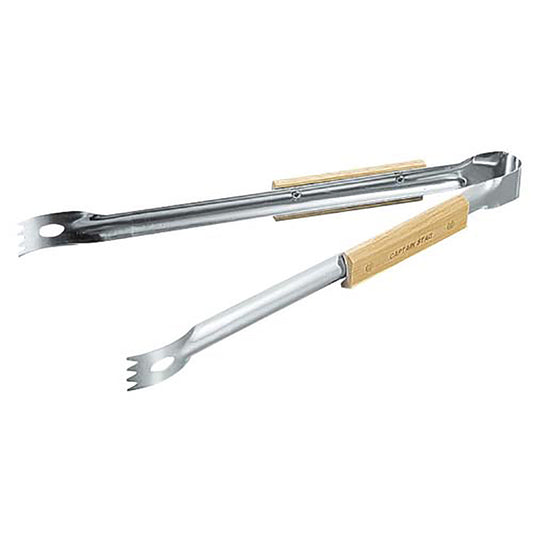 Clark Wooden-Handle BBQ Tongs (M-9090) - Captain Stag