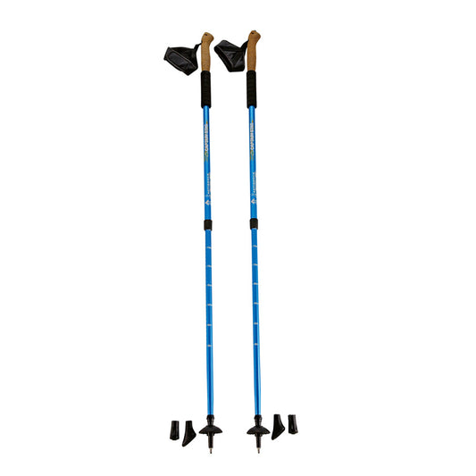 FEEL BOSCO Trekking Walking Stick Bent Grip (2-Section Telescopic) 2-Pack (M-9843) - Captain Stag