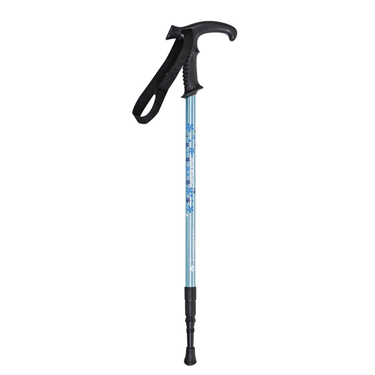 Trekking Walking Stick T Grip (3-Section Telescopic) Floral (M-9854) - Captain Stag