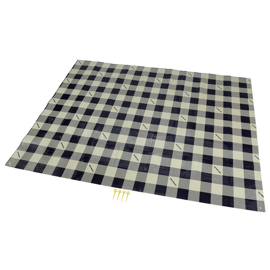 Cushioned Picnic Blanket 180×240cm(Gingham Check) 4 Pins Included (UB-3063) - Captain Stag