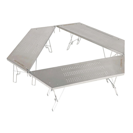 Stainless Steel Fire Pit Surround Table (UC-599) - Captain Stag