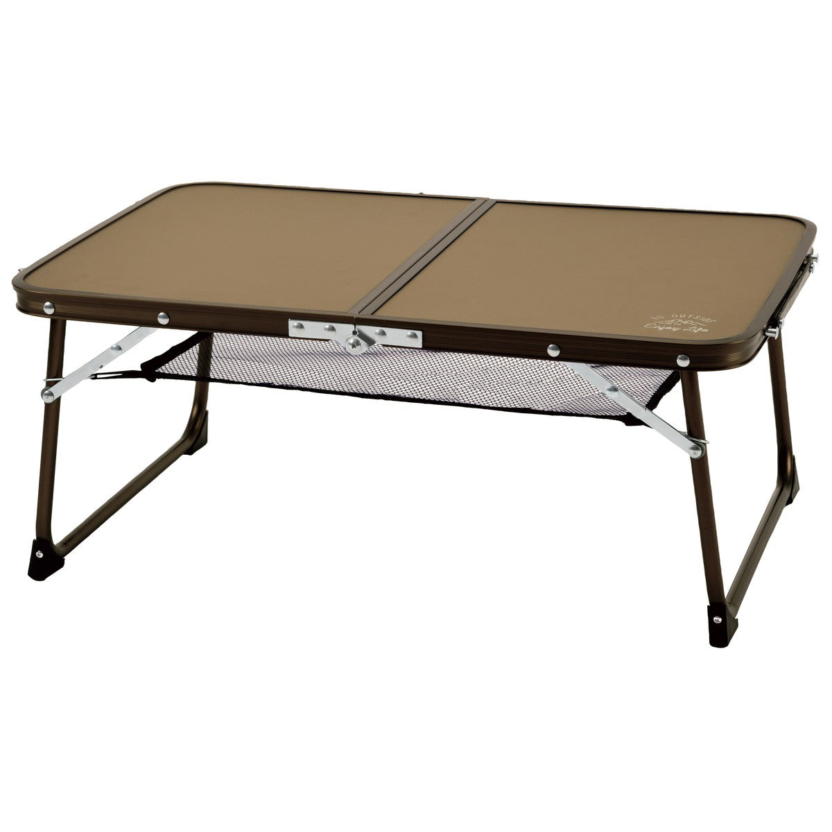 Monte Aluminum Slim Folding Table (with Mesh Shelf) (UC-607) - Captain Stag