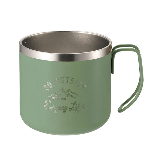 Monte Double-Wall Stainless Steel Mug 350(Vintage Green) (UE-3556) - Captain Stag