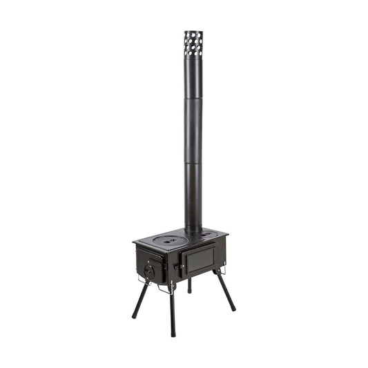 KAMADO(Kamado) Square Wood Stove with Chimney and Glass Window (UG-75) - Captain Stag