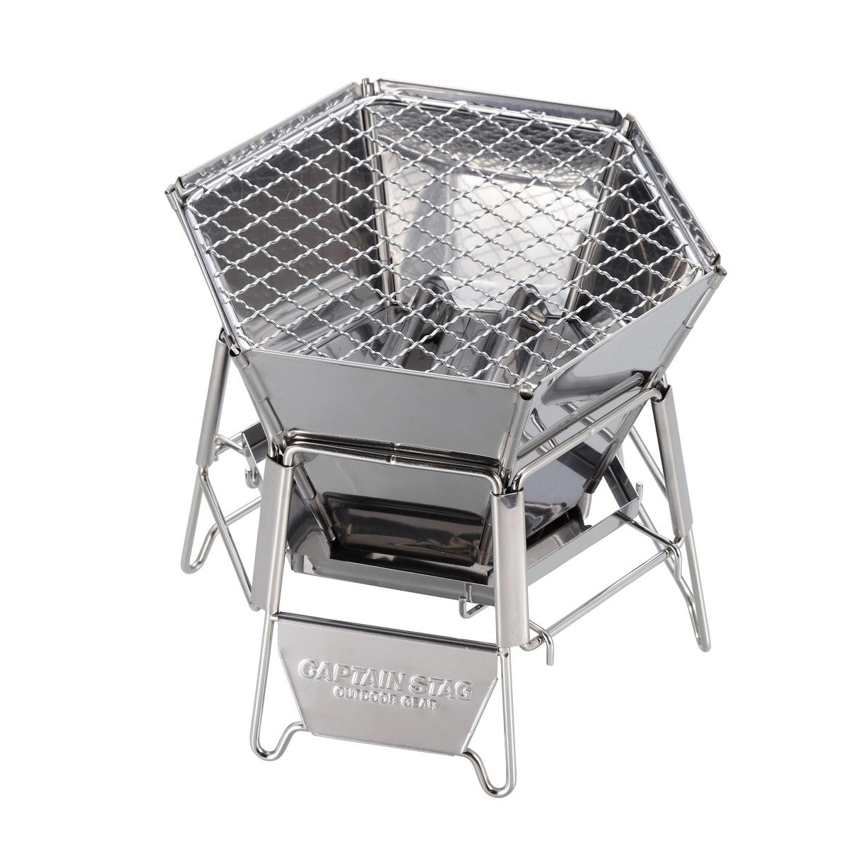 Hexagonal Stainless Steel Tabletop Grill (S) (UG-94) - Captain Stag